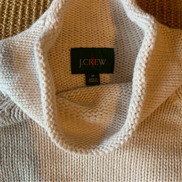 J. Crew 1988 Rollneck™ Cotton Sweater, Medium, Mountain White Ivory, Unisex - Picture 3 of 16